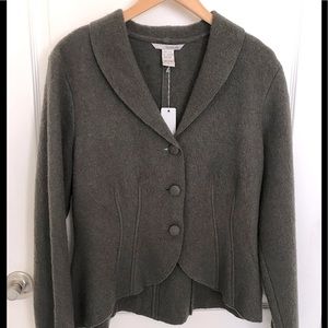 Rare! NWT Jacket Blazer TSD Two Star Dog deep avocado green wool